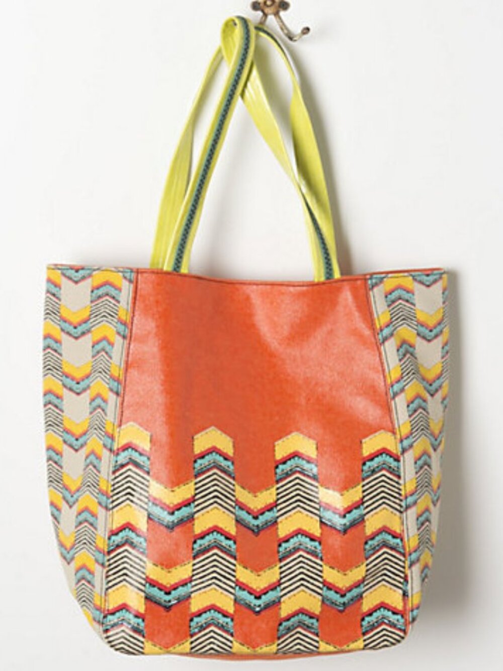 Anthropologie Chevrons Tote Bag, NWT